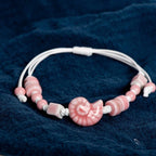 Bohemian Bracelet Shell Snail Pink