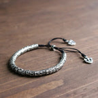 Carved Buddhist Amulet Figaro Bracelet