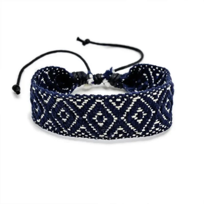 Handmade Brazilian Bracelet with Geometric Shapes in Black