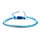 Handmade Blue Brazilian Bracelet in white and blue