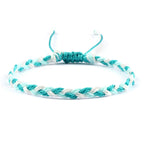 Handmade Blue Brazilian Bracelet in white and light blue