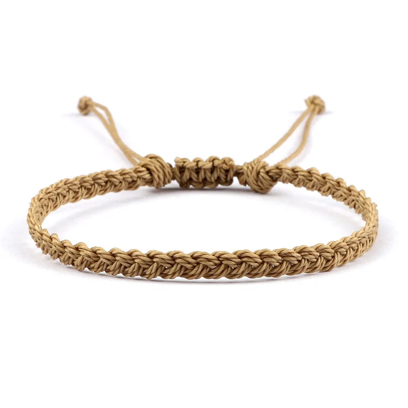 Thin Adjustable Brazilian Bracelet beige