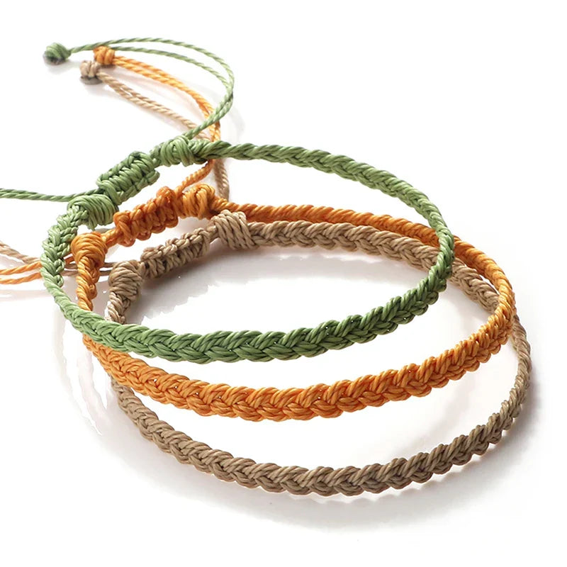 Thin Adjustable Brazilian Bracelet orange