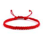 Thin Adjustable Brazilian Bracelet red
