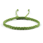 Thin Adjustable Brazilian Bracelet green