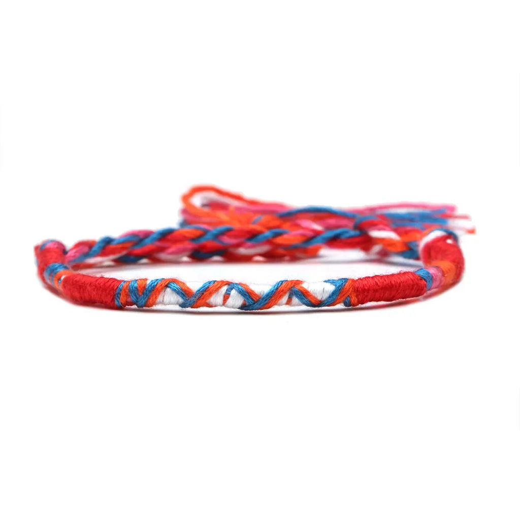 Boho Hippie Style Brazilian Bracelet red