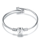Heart bracelet with silver initial z