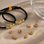 Colorful bracelet with rhinestone initial - letter