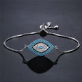 Greek Turkish Blue Evil Eye Bracelet Matiasma Mataki Chain Bracelet silver 1