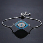 Greek Turkish Blue Evil Eye Bracelet Matiasma Mataki Chain Bracelet silver 1