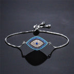 Greek Turkish Blue Evil Eye Bracelet Matiasma Mataki Chain Bracelet silver 2