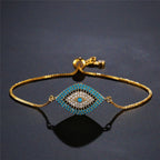 Greek Turkish Blue Evil Eye Bracelet Matiasma Mataki Chain Bracelet gold 1