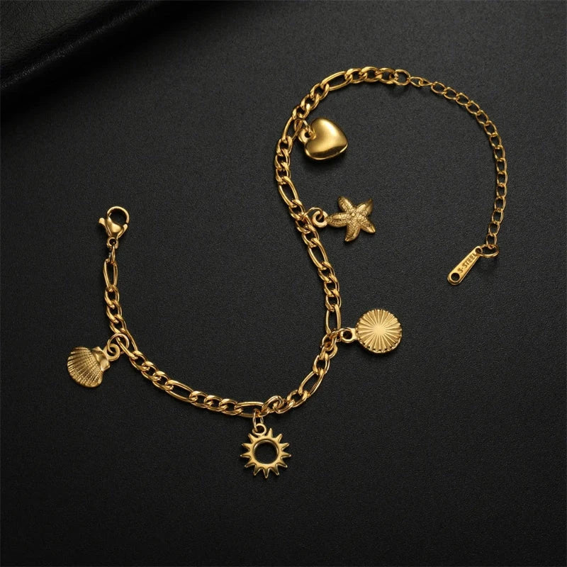 Gold Shell Bracelet for Women