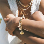 Scallop Shell and Seashell Pearl Bracelet for Women