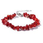 Coral bracelet with small red chips