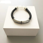 Rustic Leather Cross Bracelet - Exception®