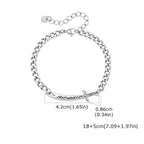Men’s Cuban chain bracelet with Arabic Ali Zulfiqar sword
