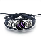 Leather Zodiac Sign Bracelet 12 Constellations Gemini