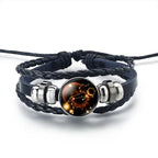 Leather Zodiac Sign Bracelet 12 Constellations Leo