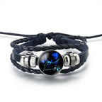Leather Zodiac Sign Bracelet 12 Constellations Pisces