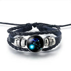 Leather Zodiac Sign Bracelet 12 Constellations Taurus