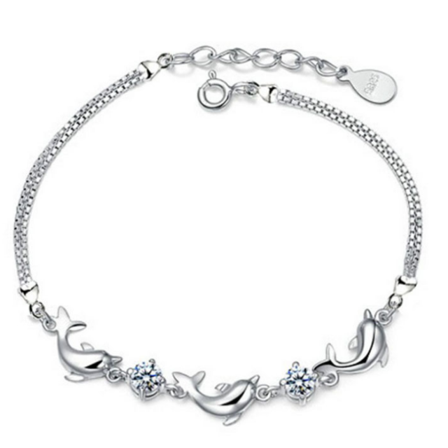 Dolphin Bracelet Silver Silver