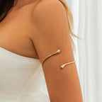 Women’s Arm Bracelet Water Drop - Arm Chain Ornament and Biceps Jewelry in gold