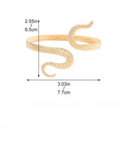 Women's Upper Arm Bracelet Snake Tail - Gold Arm Chain Ornament and Gold Bicep Jewelry