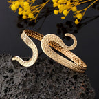 Women's Upper Arm Bracelet Snake Tail - Gold Arm Chain Ornament and Gold Bicep Jewelry