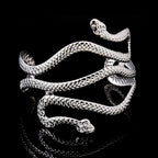 Women's Snake Arm Bracelet - Silver Arm Chain Ornament and Bicep Jewelry