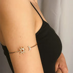 Women's Sun and Moon Arm Bracelet - Arm Chain Ornament and Bicep Jewelry silver