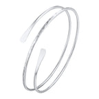 Women's arm bracelet - thin silver bicep chain