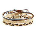 Braided Tibetan Lucky Bracelet 9 Beige