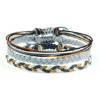 Braided Tibetan Lucky Bracelet 9 Gray