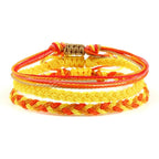 Braided Tibetan Lucky Bracelet 9 Yellow