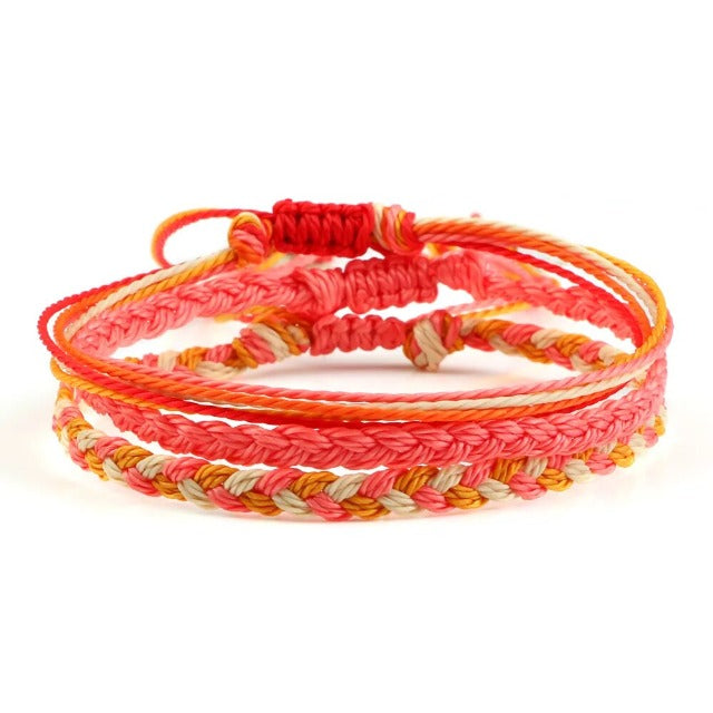 Braided Tibetan Lucky Bracelet 9 Red