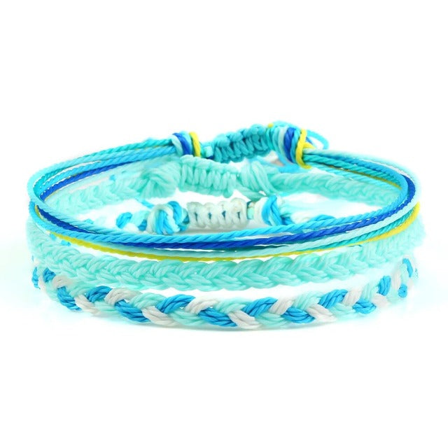 Braided Tibetan Lucky Bracelet 9 Turquoise