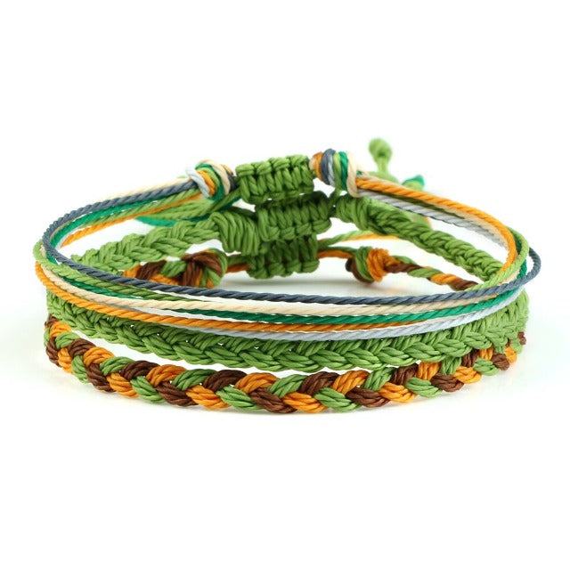 Braided Tibetan Lucky Bracelet 9 Green