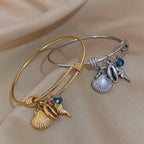 Silver Seashell Charm Bracelet