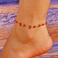 Cherry and Flower Anklet Bracelet