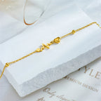 Anklet with Hearts and Electrocardiogram