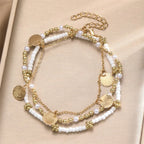 Ankle Bracelet with Shell Beads