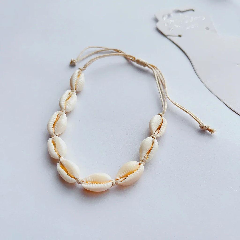 Women’s cowrie shell anklet bracelet