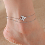 Witch's Knot Ankle Bracelet in Silver