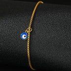 Blue Eye Anklet Gold