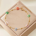 Colorful Flower Anklet