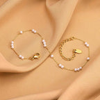 White Beaded Anklet