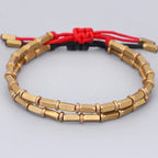 Vintage Tibetan Buddhist Red Curb Chain Bracelet