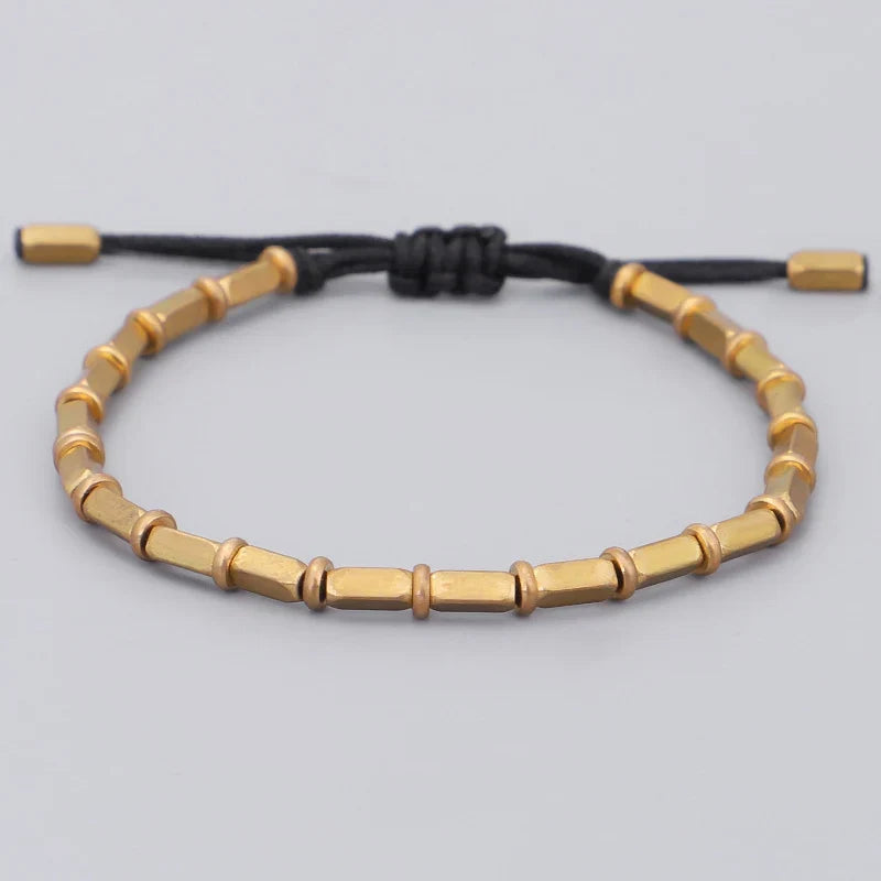 Vintage Tibetan Buddhist Black Curb Chain Bracelet