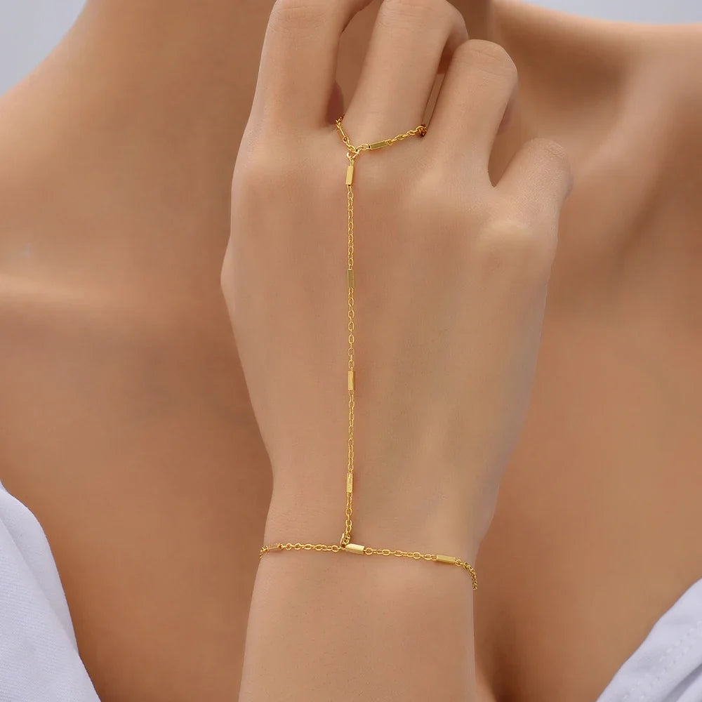 Hand Chain Bracelet Jewelry for Women Hand & Finger
